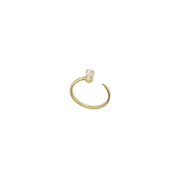 RING COLLECTION LEAVES AND GLASS gold plated MADREPERLA