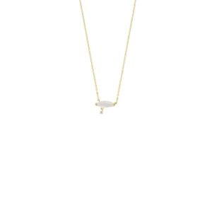 COLLAR COLLECTION LEAVES AND GLASS gold plated MADREPERLA
