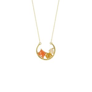 COLLAR CRISTAL FACETADO CHAPADO
