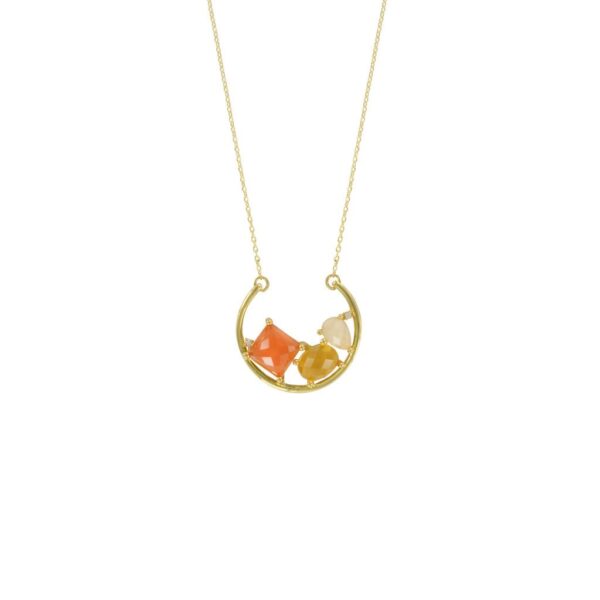 COLLAR CRISTAL FACETADO CHAPADO