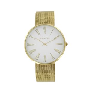 RELOJ MALLA NUMERO ROMANO CAJA 40MM DORADO