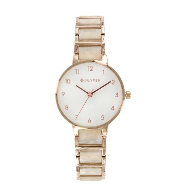 Watch with adaptable chain and 36mm case Rose gold finish