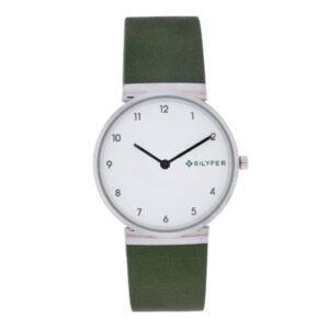 RELOJ CLÁSICO NÚMEROS ÁRABES CORREA PIEL 3ATM