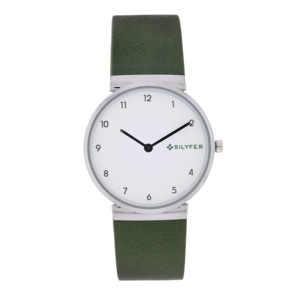 RELOJ CLÁSICO NÚMEROS ÁRABES CORREA PIEL 3ATM