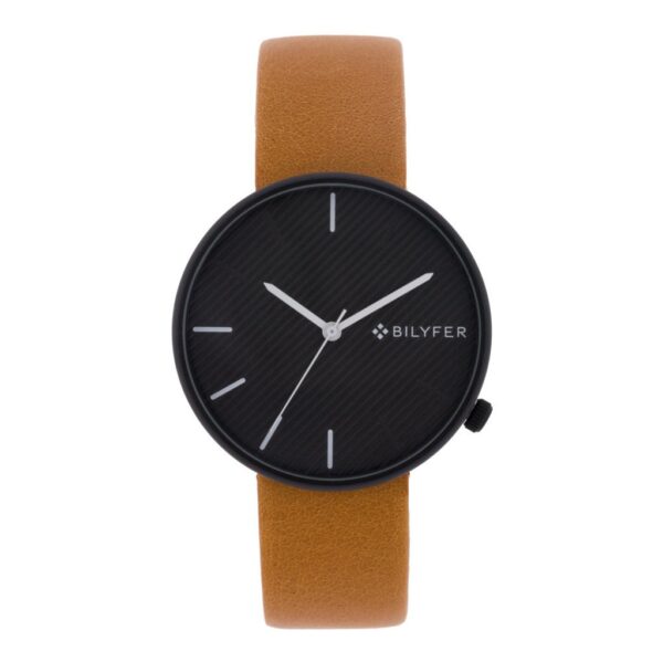 LEATHER STRAP WATCH RECORDED SPHERE INDICES