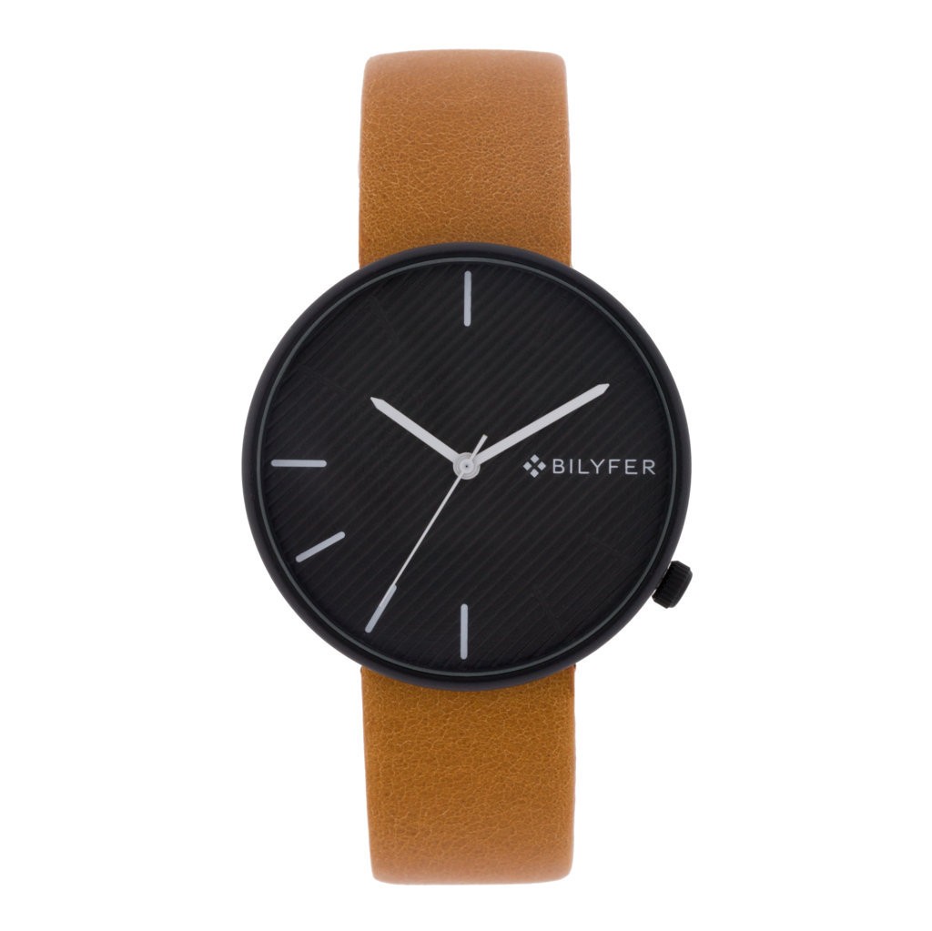 RELOJ CORREA PIEL ESFERA GRABADA ÍNDICES