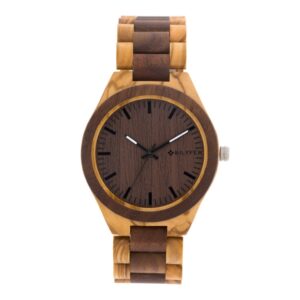 CLOCK WOOD OLIVE, WALNUT
