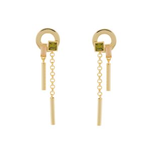 CRISTAL GOLD PLATED EARRING