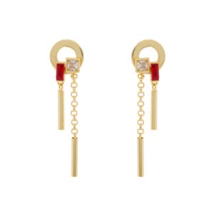 CRISTAL GOLD PLATED EARRING