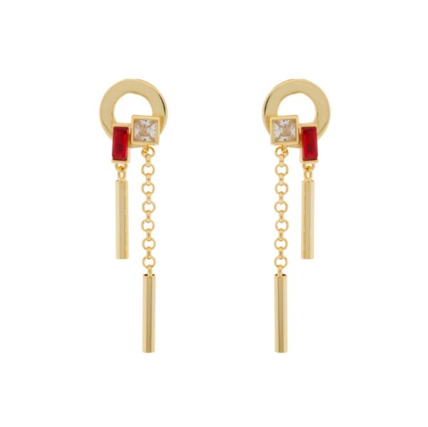 CRISTAL GOLD PLATED EARRING