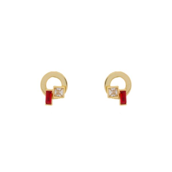 CRISTAL GOLD PLATED EARRING