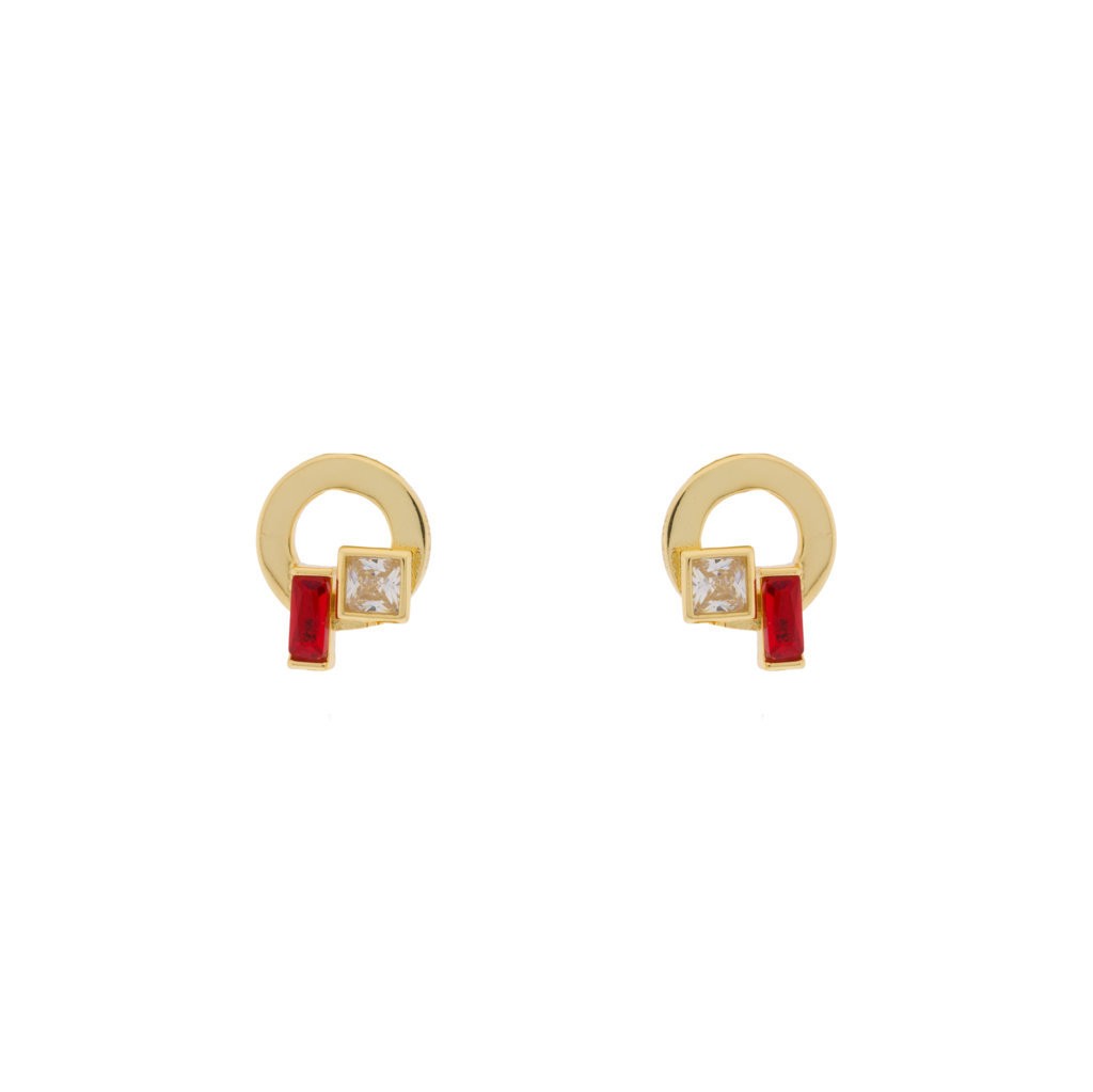 CRISTAL GOLD PLATED EARRING