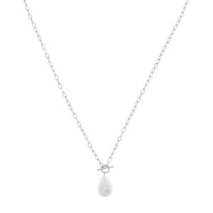 PEARL NECKLACE PLATED AND NATURAL 11MM RODIO
