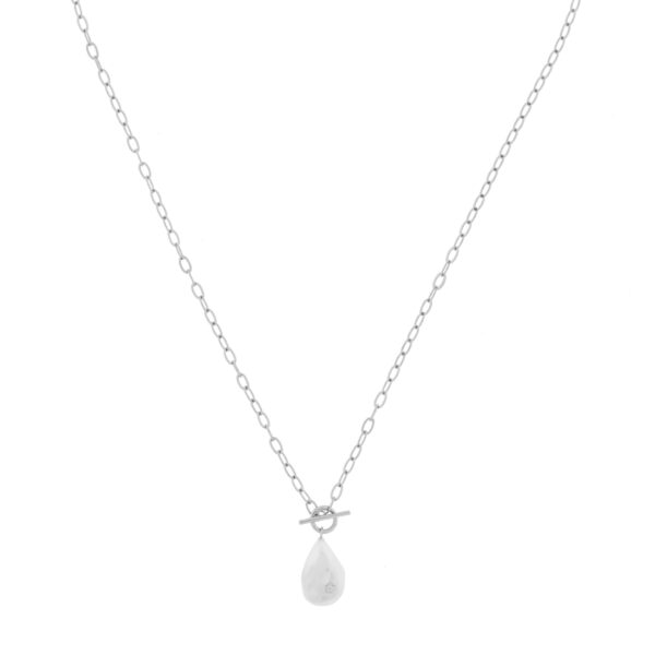 PEARL NECKLACE PLATED AND NATURAL 11MM RODIO