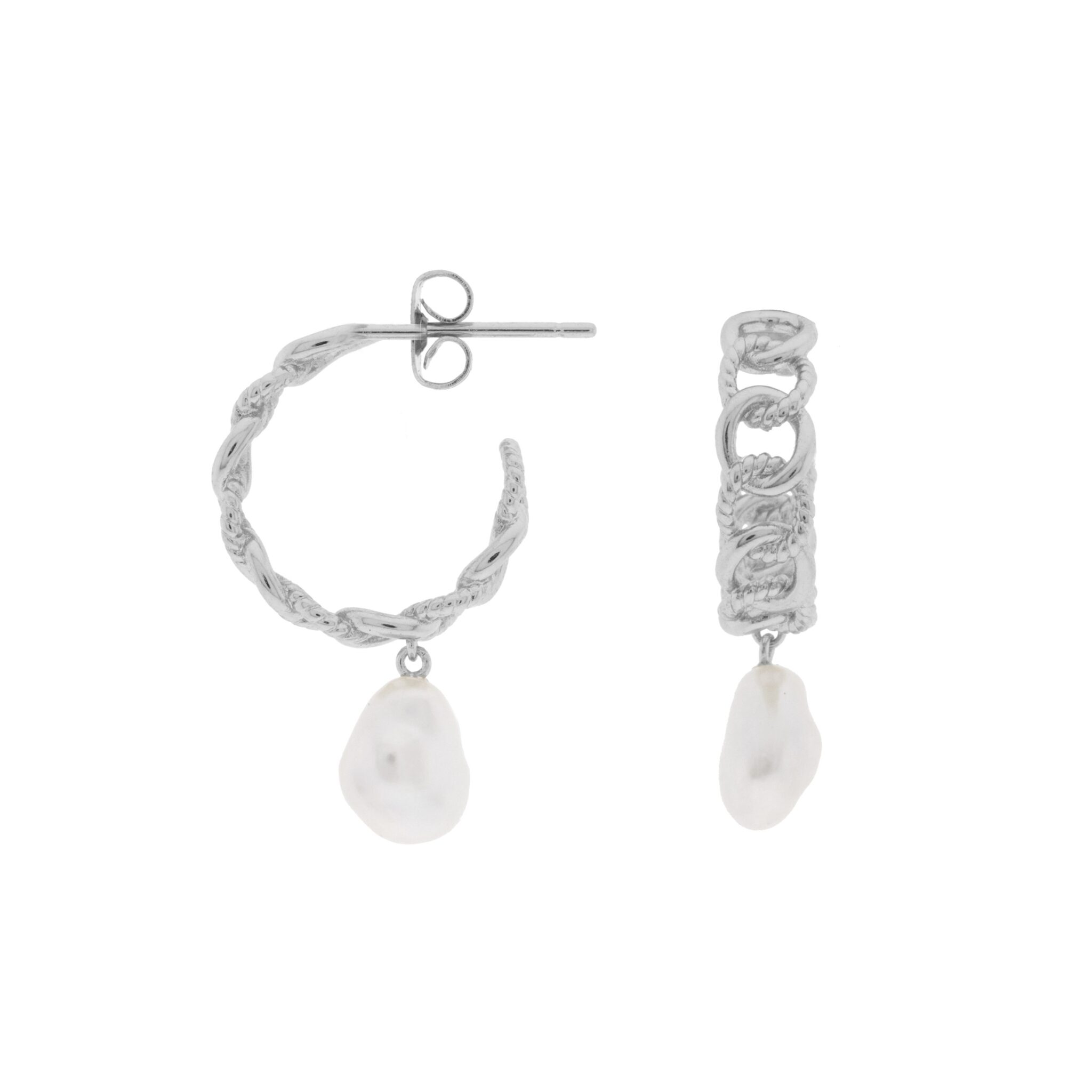 ONGOING CHAIN ??AND PEARL RHODIUM PLATED 11MM NATURALO