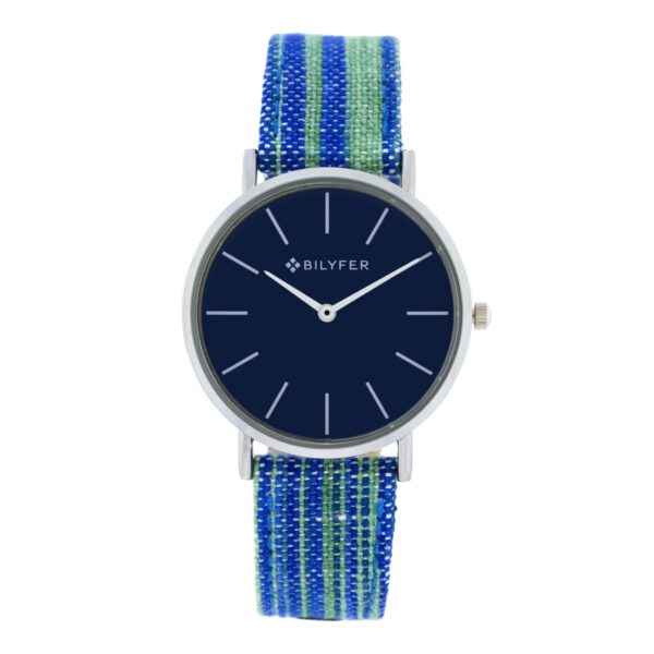 IKAT WATCH LEATHER STRAP COTTON & SILK BOX 36MM