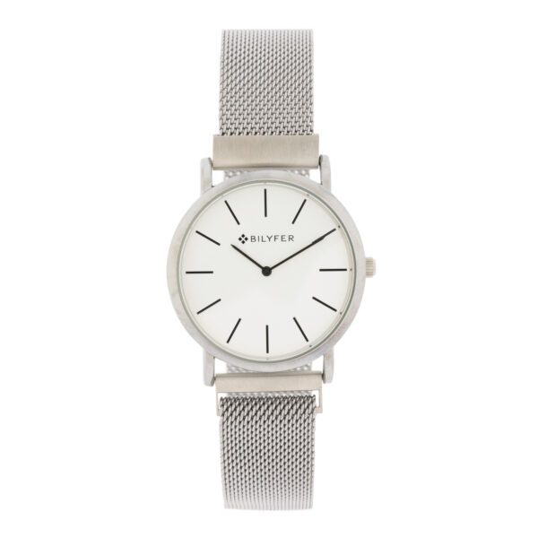 36mm  case with magnetic mesh band , white dial