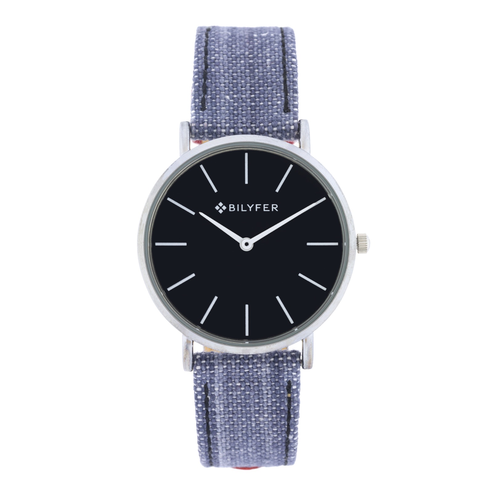 RELOJ IKAT CORREA PIEL ALGODON&SEDA CAJA 36MM GRIS