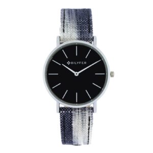 IKAT WATCH LEATHER STRAP COTTON & SILK BOX 36MM