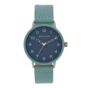 RELOJ CAJA 38 MM BISEL COLOR CORREA INTERIOR PIEL AZUL