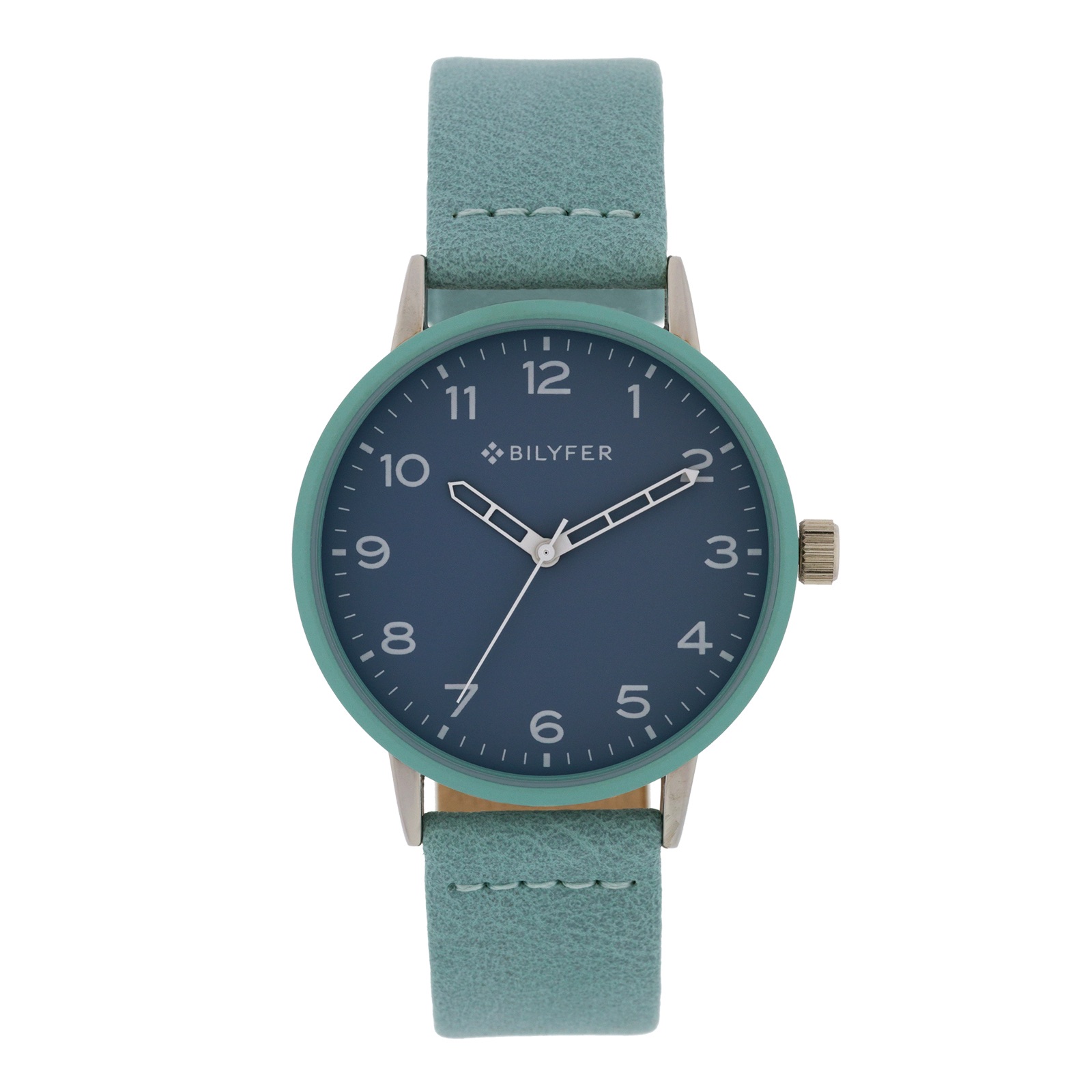 RELOJ CAJA 38 MM BISEL COLOR CORREA INTERIOR PIEL AZUL