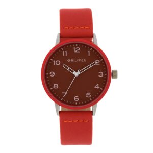 RELOJ CAJA 38 MM BISEL COLOR CORREA INTERIOR PIEL NARANJA