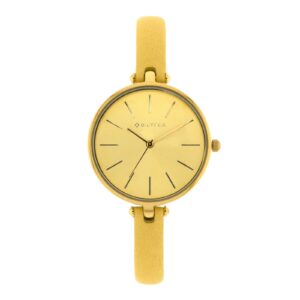 RELOJ CAJA 33 MM Y CORREA PIEL 8 MM AMARILLO