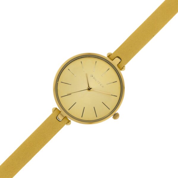 RELOJ CAJA 33 MM Y CORREA PIEL 8 MM AMARILLO