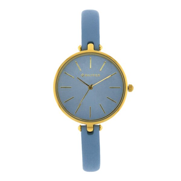 RELOJ CAJA 33 MM Y CORREA PIEL 8 MM AZUL