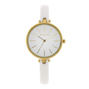 RELOJ CAJA 33 MM Y CORREA PIEL 8 MM BLANCO