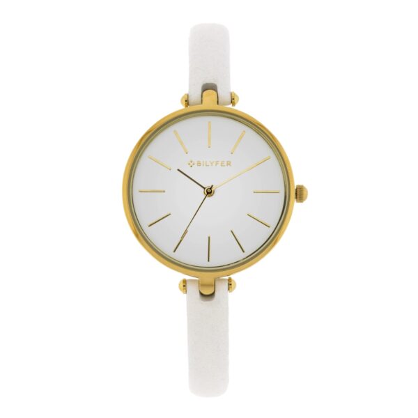 RELOJ CAJA 33 MM Y CORREA PIEL 8 MM BLANCO