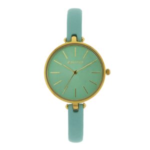 RELOJ CAJA 33 MM Y CORREA PIEL 8 MM VERDE