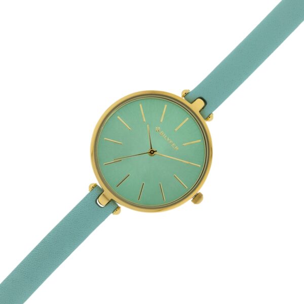 RELOJ CAJA 33 MM Y CORREA PIEL 8 MM AMARILLO
