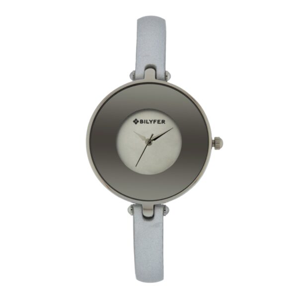RELOJ CAJA 33 MM CRISTAL PINTADA Y CORREA 8 MM COLOR PLATA PLATEADO
