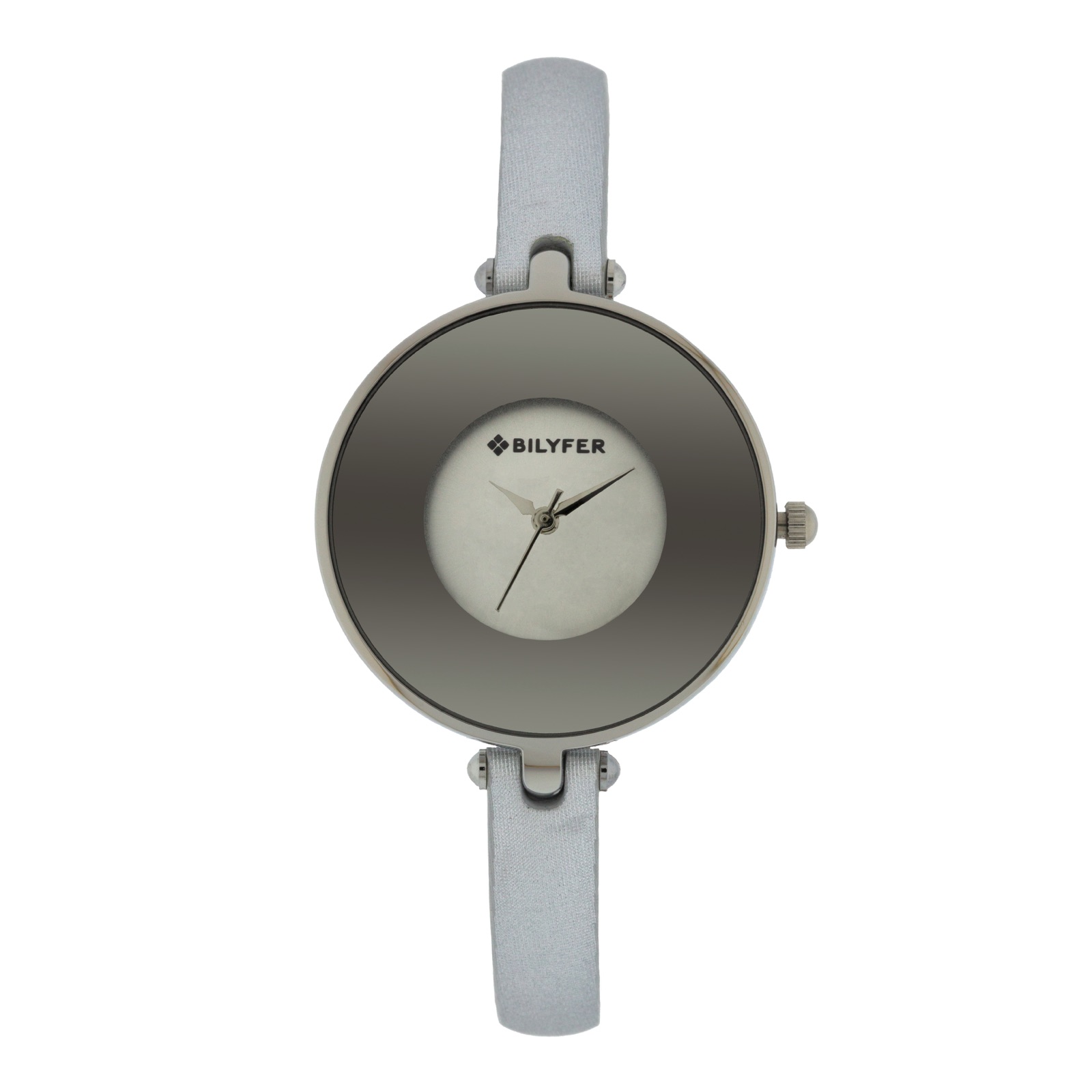 RELOJ CAJA 33 MM CRISTAL PINTADA Y CORREA 8 MM COLOR PLATA PLATEADO