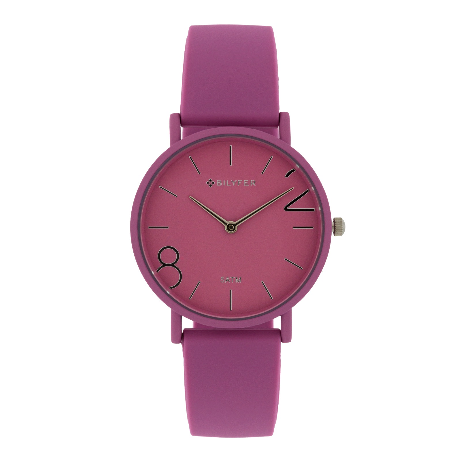 RELOJ 36MM COLORES 8 &2 SILICONA 5ATM SUMERGIBLE ROSA