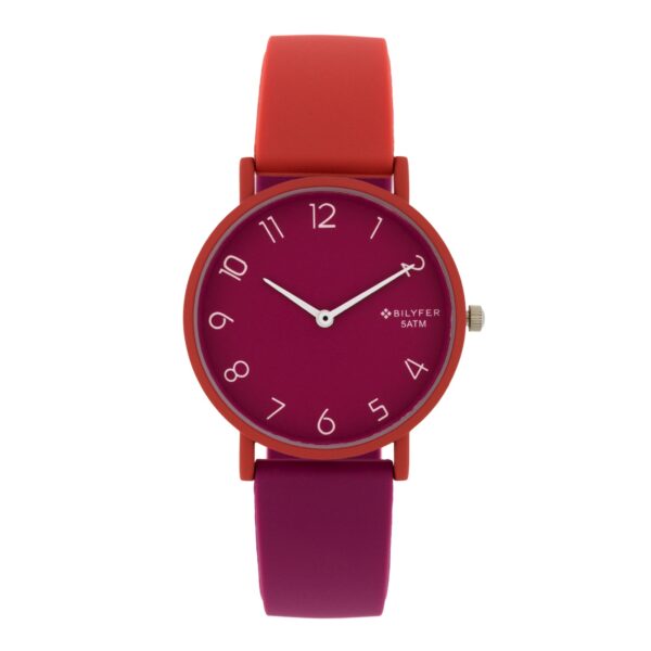 36MM SILICONE WATCH 2 COLORS WITH NUMBERS 5ATM SUMERGIBLE