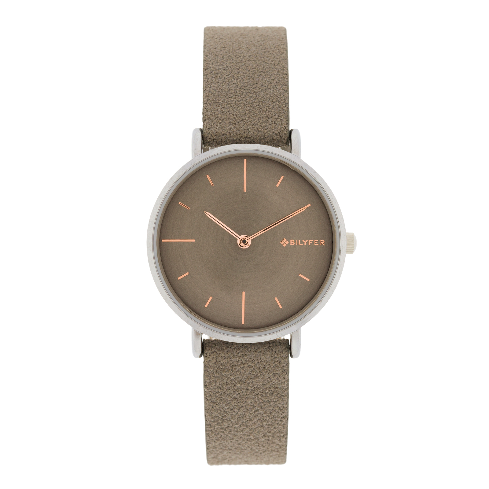RELOJ GRIS 32MM CCON ÍNDICES CORREA INTERIOR DE PIEL ESFERA GRIS