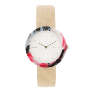 Garnet 34mm case watch with acrylic