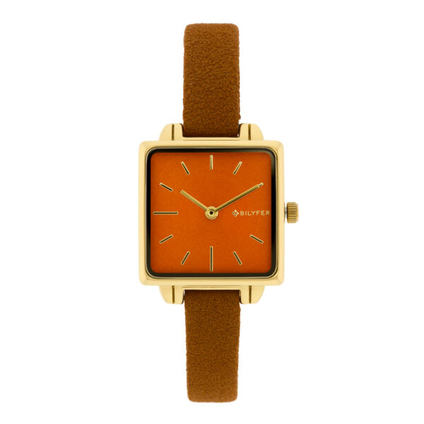 Reloj Bilyfer cuadrado 27x27mm interior correa 10mm piel
