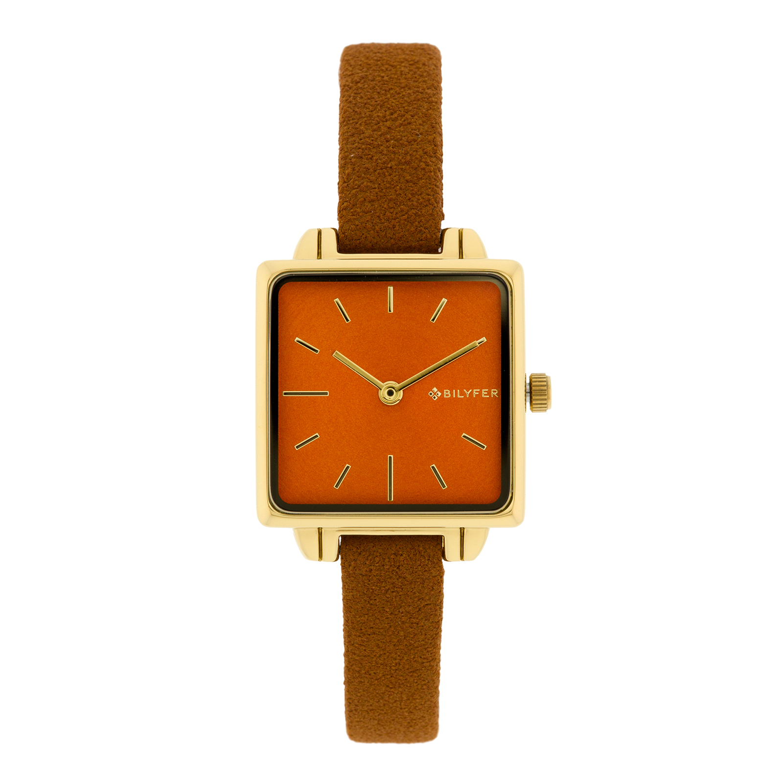 Reloj Bilyfer cuadrado 27x27mm interior correa 10mm piel
