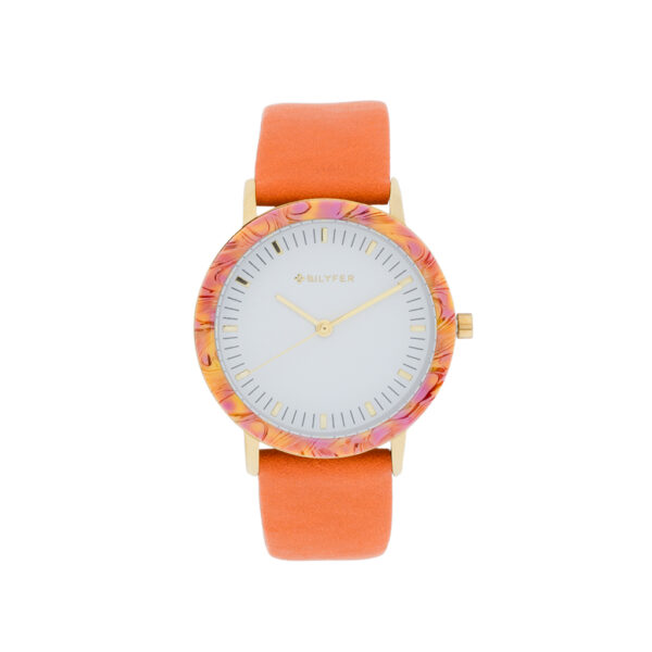 RELOJ CON BISEL ACRICILO COLORES 36MM
