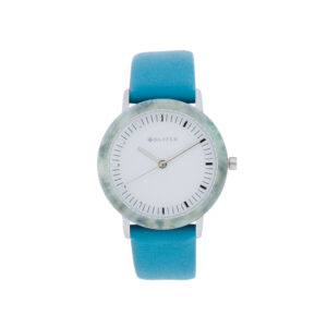 CLOCK WITH COLORED ACRYLIC BEZEL 36MM