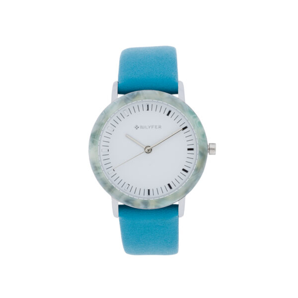 CLOCK WITH COLORED ACRYLIC BEZEL 36MM