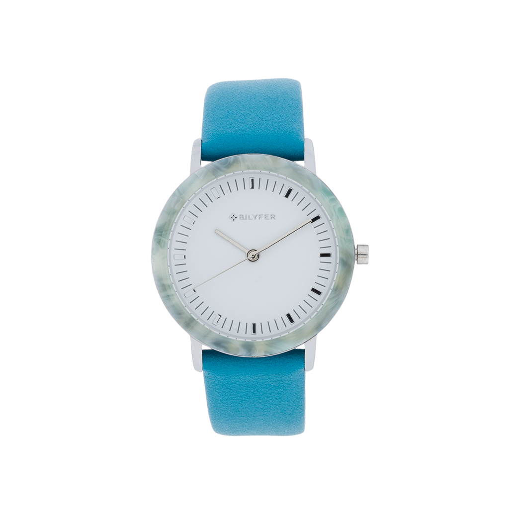 RELOJ CON BISEL ACRICILO COLORES 36MM