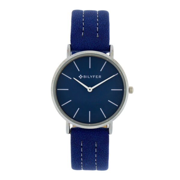 Reloj Bilyfer con caja de 36mm con correa cosida, interior piel