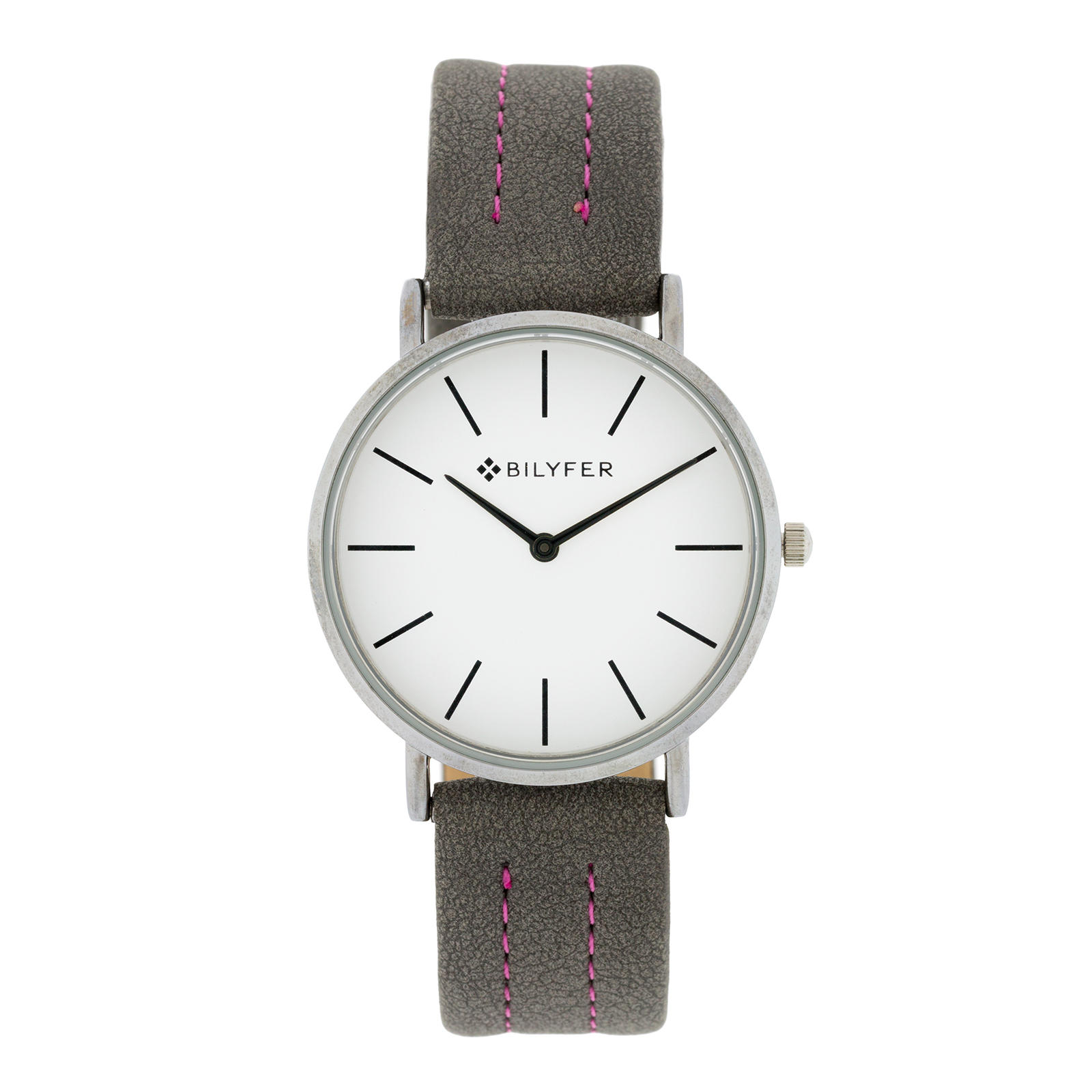 Reloj Bilyfer con caja de 36mm con correa cosida, interior piel