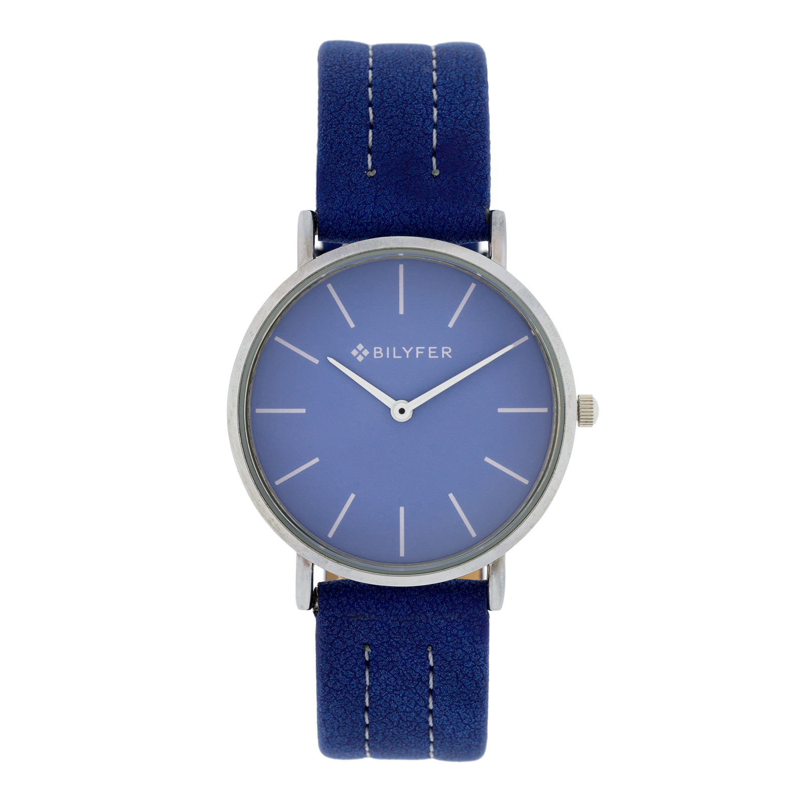Reloj Bilyfer con caja de 36mm con correa cosida, interior piel