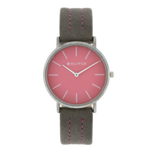 Reloj Bilyfer con caja de 36mm con correa cosida, interior piel