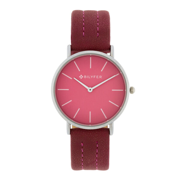 Reloj Bilyfer con caja de 36mm con correa cosida, interior piel